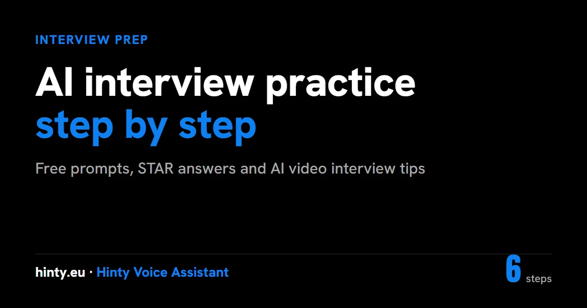 AI Interview Practice: A Free Step-by-Step Guide (With Prompts)